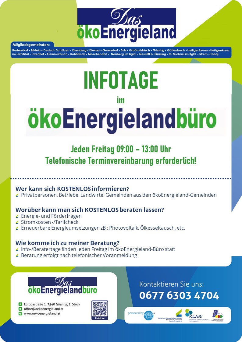 Infoblatt Beratertage ÖEL Büro ev