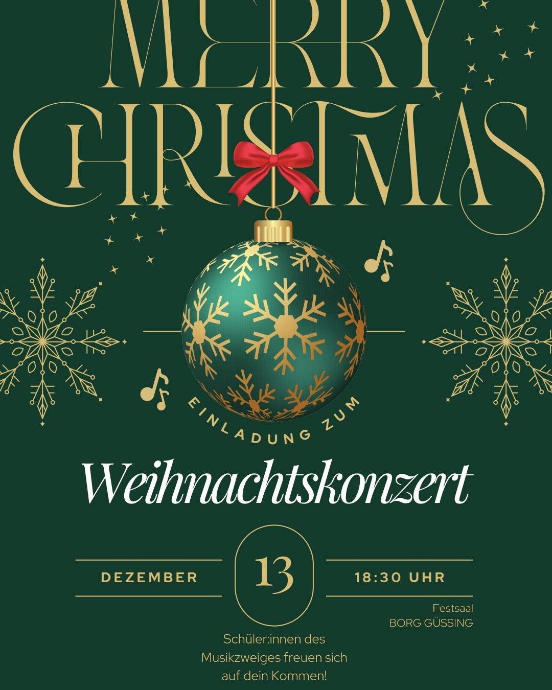 gymnasium weihnachtskonzert 2023